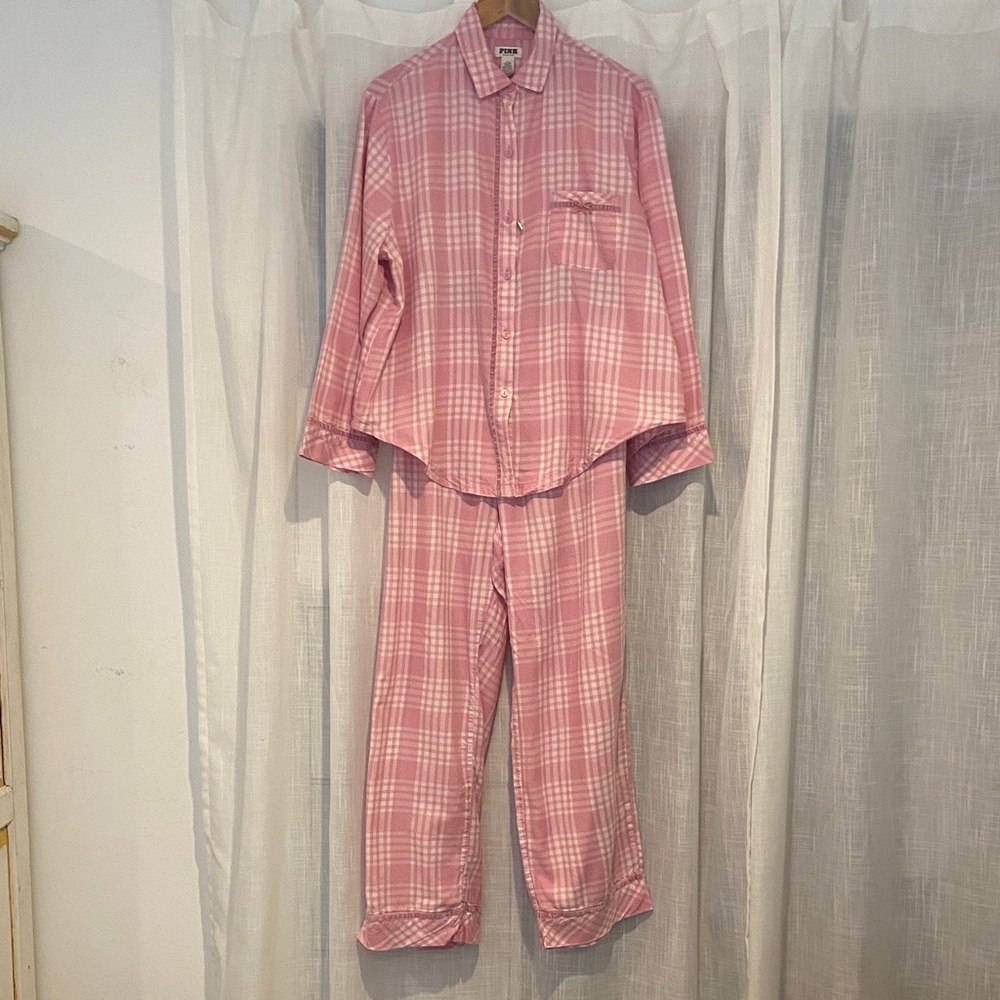 PINK Victoria's Secret Pink Plaid Pajama Set